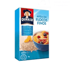 aveia em flocos finos quaker embalagem 165g
