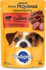 alimento para caes adultos racas pequenas carne ao molho pedigree sache 100g