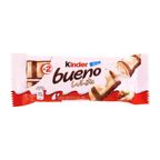 chocolate com wafer rechado com leite/avelas com cobertura chocolate branco kinder bueno embalagem 39g