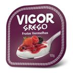 iogurte grego sabor frutas vermelhas vigor 100g