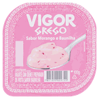 iogurte grego sabor morango e baunilha vigor 100g