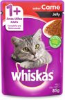racao umida para gato adulto carne whiskas 85g