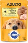 alimento para caes adultos frango ao molho pedigree sache 100g