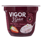 iogurte integral sabor morango 3 graos viv vigor pote 100g