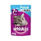 racao umida para gatos sabor peixe em molho whiskas sache 85g