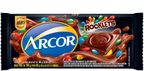 chocolate ao leite com confeito chocolate rocklets arcor barra 80g