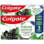 pack creme dental natural extract purificante colgate 90g com 3un
