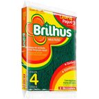 esponja multiuso brilhus com 4 un