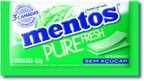 goma de mascar sabor menta verde mentos pure 3d embalagem 5 un 8,5g