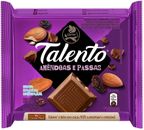 chocolate ao leite com amendoas e uvas passas talento barra 85g