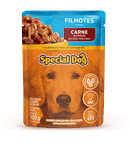 racao umida caes filhotes carne special dog 100g