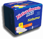 absorvente com abas max noturno longo naturalmente pacote 8 un