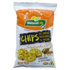 chips de arroz integral e milho sabor mostarda e mel natural life 70g
