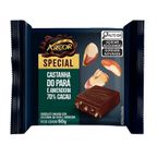 chocolate amargo com castanha do para e amendoim arcor 60g