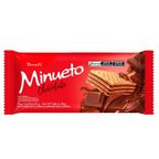 biscoito wafer com recheio de chocolate minueto parati pacote 81g