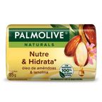 sabonete em barra nutre e hidrata oleo de amendoas e lanolina palmolive 85g
