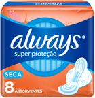absorvente com abas seca super protecao always pacote 8 un