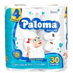 papel higienico neutro 30m paloma com 4 rolos