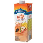 bebida lactea uht sabor mamao, maca e banana vita lider caixa 1l