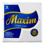 guardanapo de papel folha simples maxim pac 50 unid 31x30cm