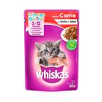 racao para gatos filhotes carne ao molho whiskas 85g