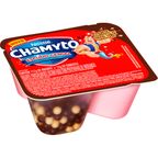iogurte parcialmente desnatado morango com cereais de chocolate chamyto pote 130g