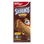 barra de cereal sabor chocolate com sucrilhos kellogg's 60g com 3un