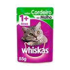 racao para gatos adultos cordeiro ao molho whiskas 85g