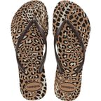 sandalia slim animals rose gold e cafe havaianas 39/40