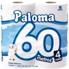 papel higienico com 4 rolos paloma 60m
