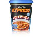 arroz express sabor carne com lentilha prato fino 80g
