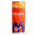 agua mineral natural com gas minalba lata 310ml