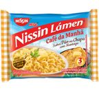 macarrao instantaneo lamen pao na chapa com manteiga nissin miojo cafe da manha pacote 85g
