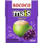 agua de coco uva sococo mais caixa 200ml