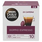 cafe em capsula torrado e moido doppio espresso nescafe dolce gusto caixa 80g 10 unidades