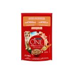 alimento para caes adultos e filhotes frango purina one super nutrientes sache 85g