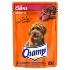 alimento para caes adultos carne champ sabor de casa sache 85g