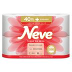 papel higienico folha dupla neutro neve toque da seda 40m pacote 6 unidades