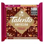 chocolate ao leite amendoa, avela e amendoim garoto talento artesao pacote 75g