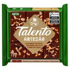chocolate ao leite castanha-do-para, castanha-de-caju e nibs de cacau garoto talento artesao pacote 75g