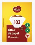 filtro de papel para cafe 103 nida com 30un